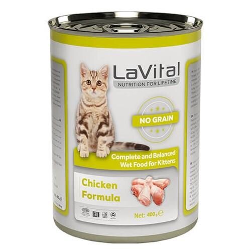 Lavital Kitten Tahılsız Tavuklu Yavru Kedi Konservesi 400 GR | SRC: Barcode: 8681612751126